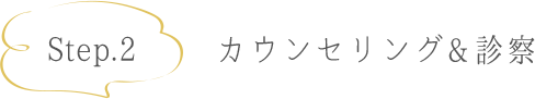 Step.2 カウンセリング＆診察