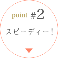 point2. スピーディー！